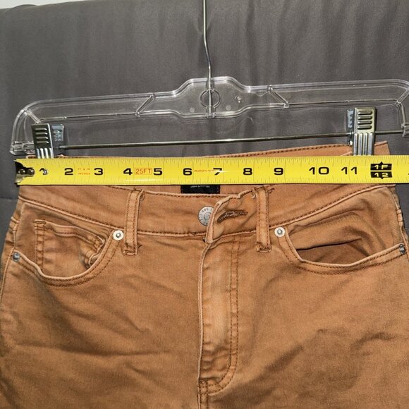 BDG Twig High Rise Skinny Jeans Size 24 Stretch Tan Denim 5 Pocket 24x26 - Picture 8 of 14